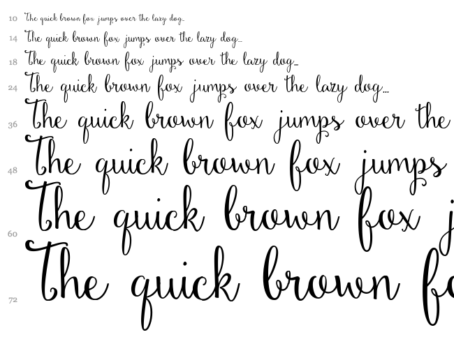 Dandelion Soup font waterfall